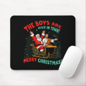 Funny Jesus Santa The Boys Are Back In Town Merry  マウスパッド (マウス)