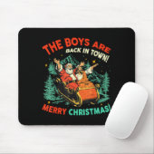 Funny Jesus Santa The Boys Are Back In Town Merry マウスパッド (マウス)