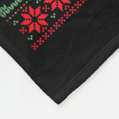 Funny Jesus Was The First Ecrow Ugly Sweater Style フリースブランケット (角)