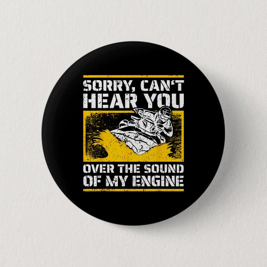 Funny Jet Skiing I Personal Watercraft Rider I Jet 缶バッジ (正面)