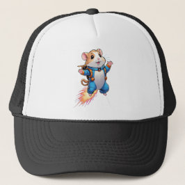 Funny Jetpack Hamster Cap | Cartoon Animal Hat キャップ