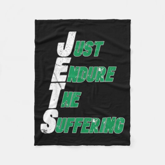Funny Jets Just Endure The Suffering Football  フリースブランケット (正面)