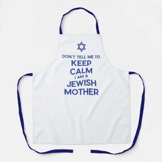 Funny Jewish Mother Star of David Cooking エプロン (正面)