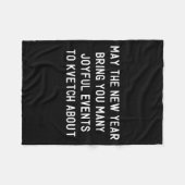 Funny Jewish New Year Rosh Hashh Yiddish Quote Say フリースブランケット (正面(横))