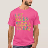 Funny Jigsaw Puzzle Eat Sleep Puzzle Repeat Tシャツ (正面)