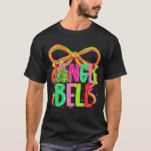 Funny Jingle Bells Coquette Bow Merry Christmas Gi Tシャツ (正面)