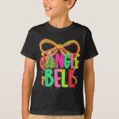 Funny Jingle Bells Coquette Bow Merry Christmas Gi Tシャツ (正面)
