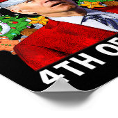 Funny Joe Biden Christmas Santa Hat Merry 4th Of E ポスター (角)