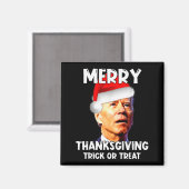 Funny Joe Biden Santa Hat Merry Thanksgiving Chris マグネット (正面/裏面)