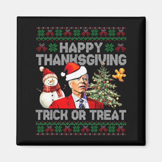 Funny Joe Biden Santa Merry Thanksgiving Christmas マグネット (正面)