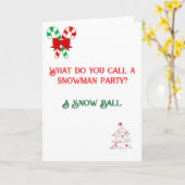 Funny Joke designed Christmas Card カード (黄色い花)