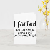 Funny Joke Meme , I Farted That's As Close To Givi カード (黄色い花)