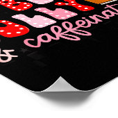 Funny Jolly And Caffeinated Christmas Tree Coffee  ポスター (角)