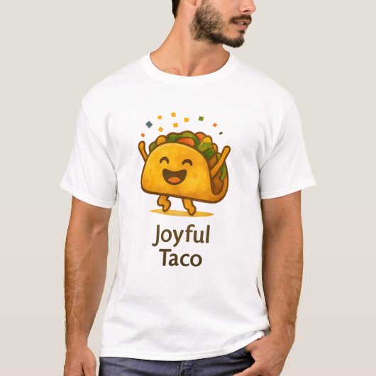 Funny Joyful Taco T-Shirt | Cute Foodie Fiesta Tee Tシャツ (正面)
