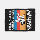 Funny Judo Jiu Jitsu Martial Arts Humor  フリースブランケット (正面(横))