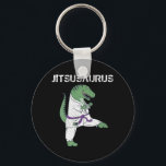 Funny Jujitsu, T-Rex Jiu Jitsu Black Belt gifts キーホルダー<br><div class="desc">Jiujitsu tshirt for BJJ jujitsu grapplers designed with a vintage and distressed cool graphic T rex dinosaur illustration with a text saying jitsusaurus.</div>