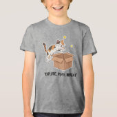 Funny Jumping Cat BoysT-Shirt トライブレンドＴシャツ (正面)