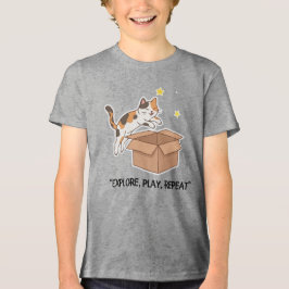 Funny Jumping Cat BoysT-Shirt トライブレンドＴシャツ
