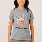 Funny Jumping Cat BoysT-Shirt トライブレンドＴシャツ (正面)