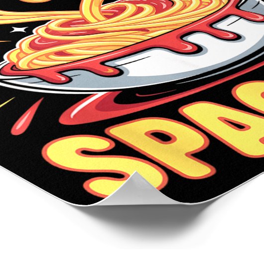 Funny Just A Boy Who Loves Spaghetti  ポスター (角)