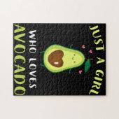 Funny Just A Girl Who Loves Avocado ジグソーパズル (横)