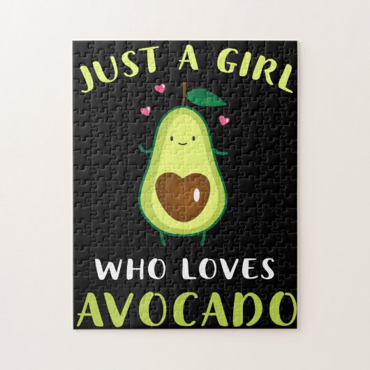 Funny Just A Girl Who Loves Avocado ジグソーパズル (縦)