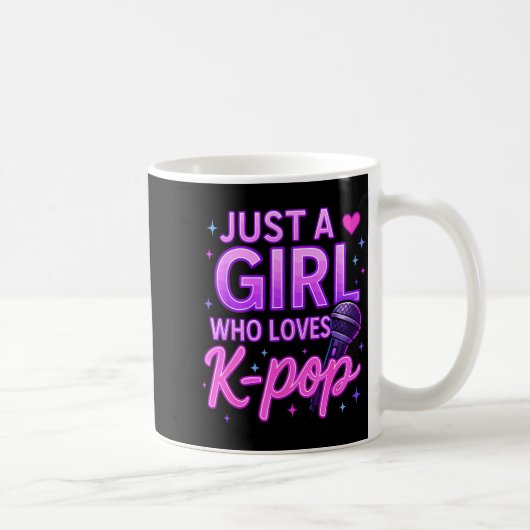 Funny Just A Girl Who Loves K-p  コーヒーマグカップ (右)