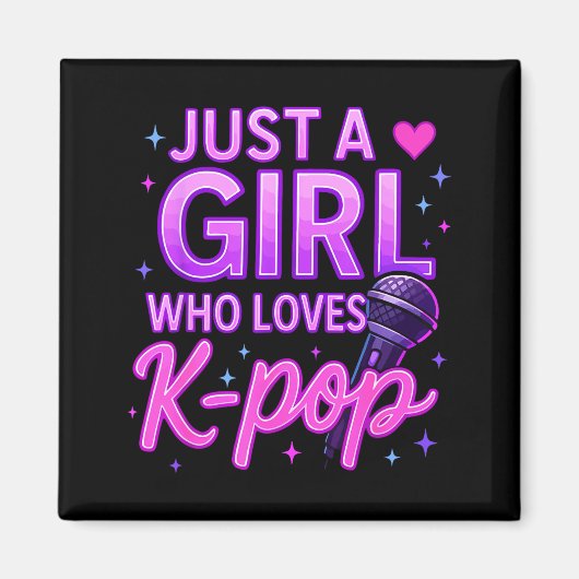 Funny Just A Girl Who Loves K-p マグネット (正面)