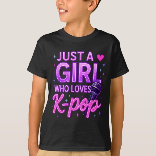 Funny Just A Girl Who Loves K-p  Tシャツ (正面)