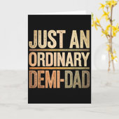 Funny Just An Ordinary Demi Dad Daughter Father's  カード (黄色い花)