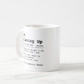 Funny Just Following Up Definition, Office Speak コーヒーマグカップ (正面左)