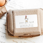Funny Just Got Laid Farm Coop Egg Carton Label ラベル