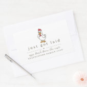 Funny Just Got Laid Farm Coop Egg Carton Label 長方形シール (封筒)