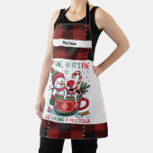Funny Just having a Meltdown Snowman Christmas エプロン (インサイチュ)
