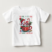 Funny Just Having A Meltdown Snowman  Christmas  ベビーTシャツ (正面)