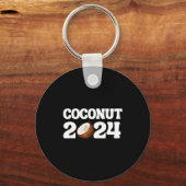 Funny Kamala Harris 2024 Statement Democrat Coconu キーホルダー (正面)