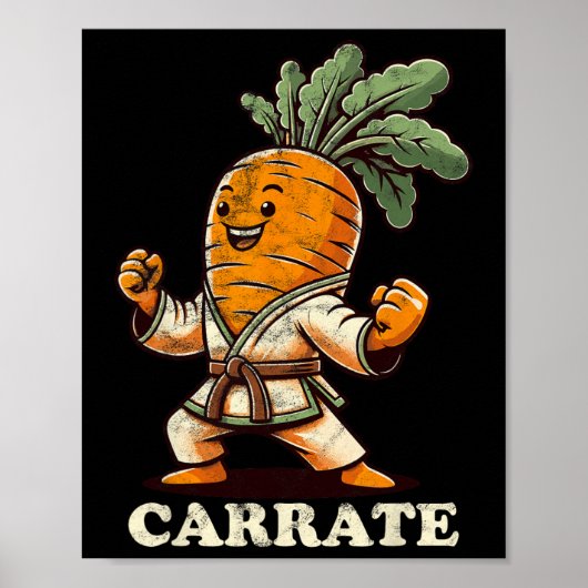 Funny Karate Carrot Carrate Karate Trainer Karate  ポスター (正面)