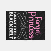 Funny Karate Design For Women Girls Black Belt Mar フリースブランケット (正面(横))
