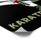 Funny Karate Dinosaur Karatesaurus T-rex Graphic K ポスター (角)