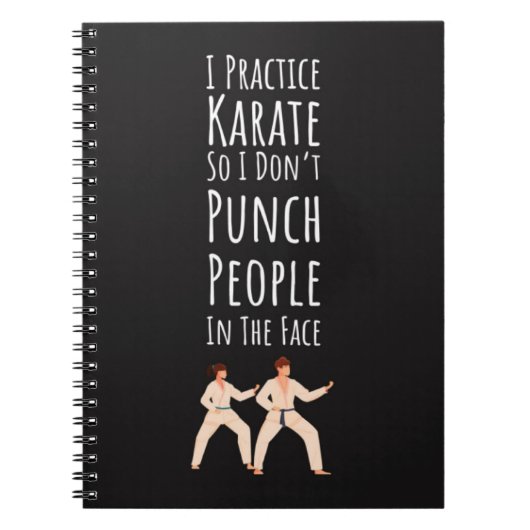 Funny Karate Gifts Martial Arts Fighter Humor  ノートブック (正面)