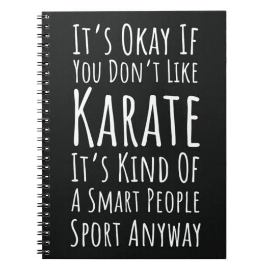 Funny Karate Gifts Martial Arts Humor Sarcastic ノートブック (正面)