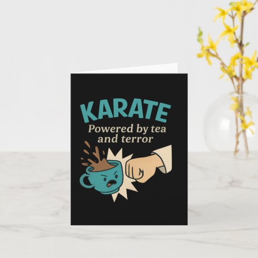 Funny Karate Martial Humor Powered  カード (黄色い花)