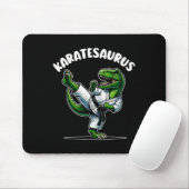 Funny Karatesaurus Dinosaur T Rex In Karate Gi Bla マウスパッド (マウス)
