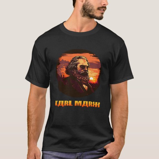 Funny Karl Marx, Socialist, Communist Tシャツ (正面)