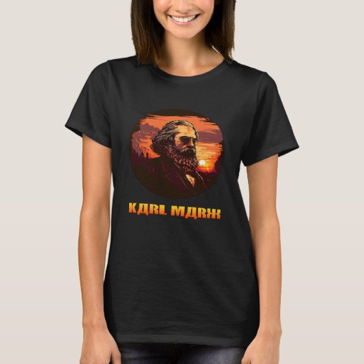 Funny Karl Marx, Socialist, Communist Tシャツ (正面)