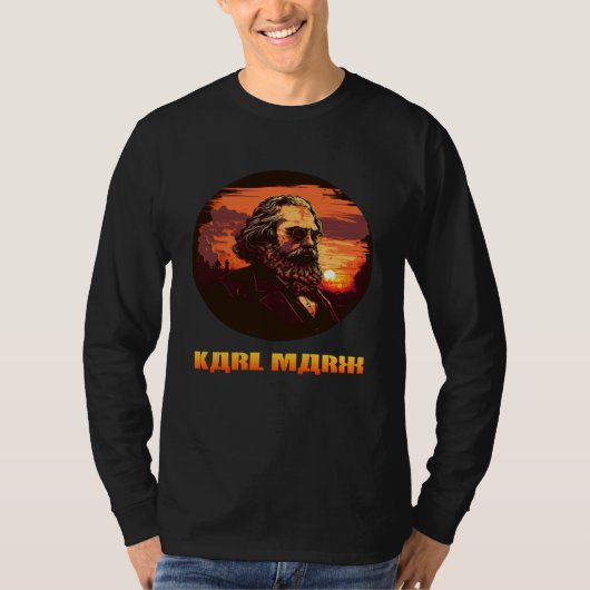 Funny Karl Marx, Socialist, Communist Tシャツ (正面)