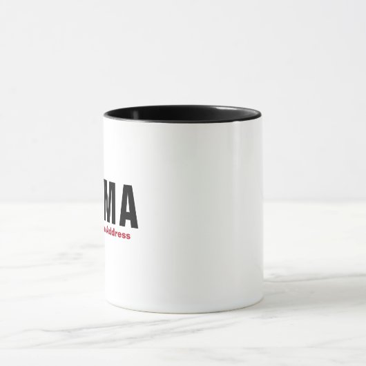 Funny Karma Mug - "Never Loses an Address" Cup マグカップ (中央)