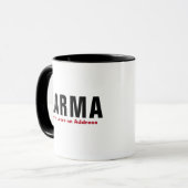 Funny Karma Mug - "Never Loses an Address" Cup マグカップ (正面左)