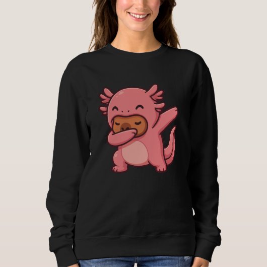 Funny Kawaii Axolotl and Capybara Lover Capybara D スウェットシャツ (正面)