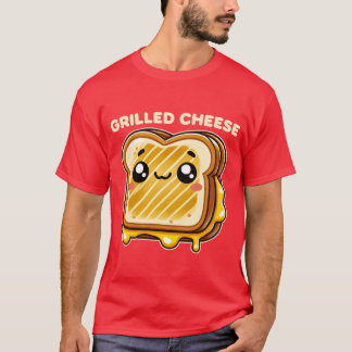 Funny Kawaii Grilled Cheese Sandwich Cute Food vin Tシャツ
